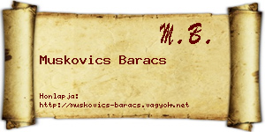 Muskovics Baracs névjegykártya